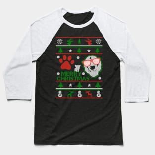 Dog Ugly Christmas Sweater Baseball T-Shirt